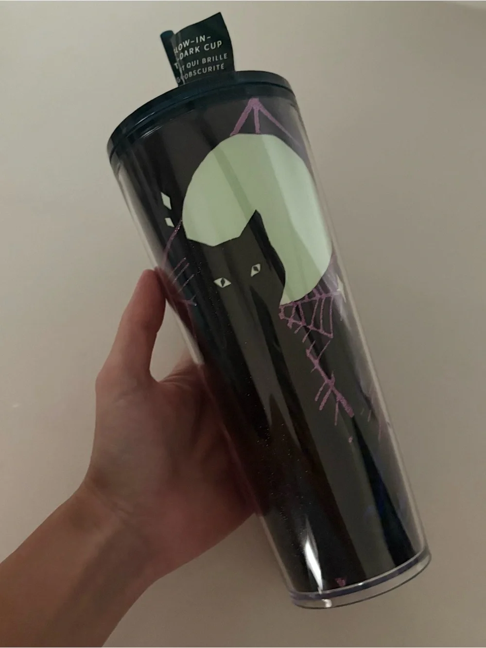 Starbucks 2021 Halloween Glow-in-the-Dark Black Cat Cold Cup Tumbler 24oz